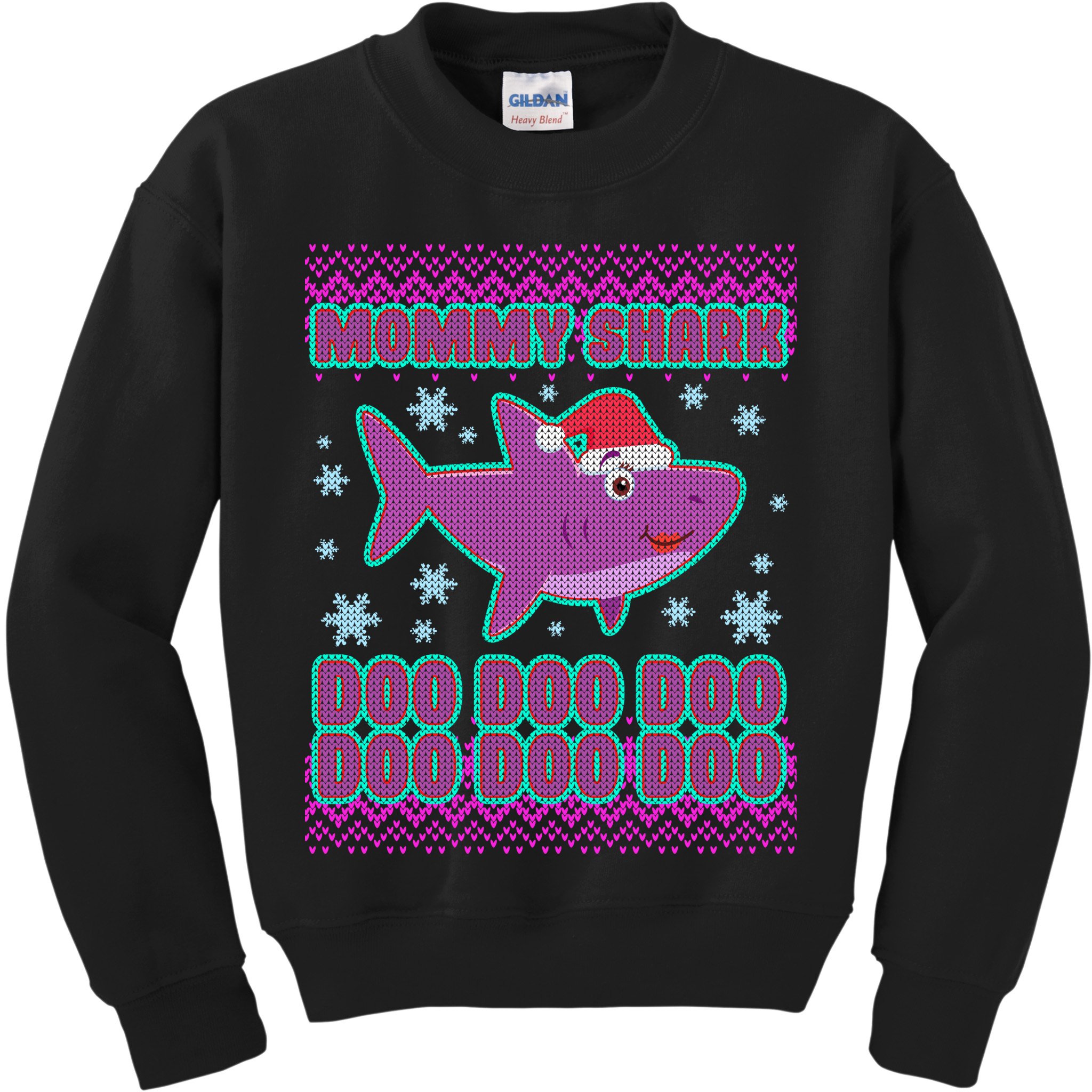 Christmas Mommy Shark Doo Doo Doo Kids Sweatshirt