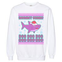 Christmas Mommy Shark Doo Doo Doo Garment-Dyed Sweatshirt