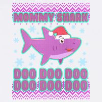 Christmas Mommy Shark Doo Doo Doo Garment-Dyed Sweatshirt