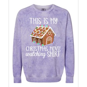 Christmas Movie Watching Colorblast Crewneck Sweatshirt