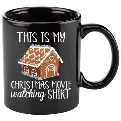Christmas Movie Watching 11oz C Handle Ceramic Mug