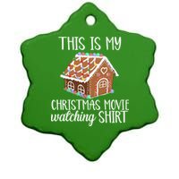 Christmas Movie Watching Ceramic Star Ornament