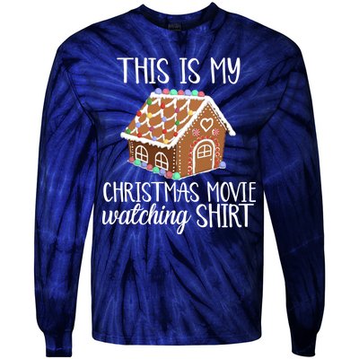 Christmas Movie Watching Tie-Dye Long Sleeve Shirt