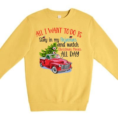 Christmas Movies And Pajamas Premium Crewneck Sweatshirt