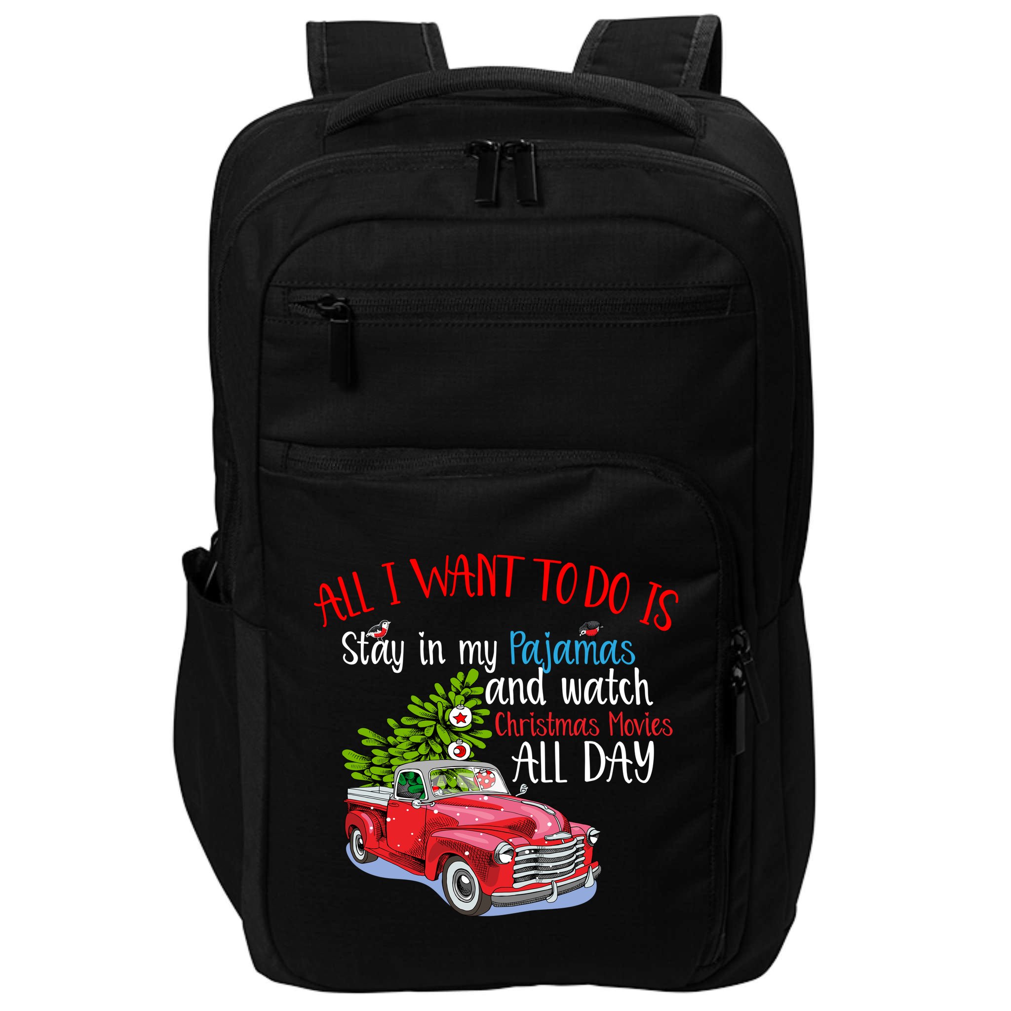Christmas Movies And Pajamas Impact Tech Backpack