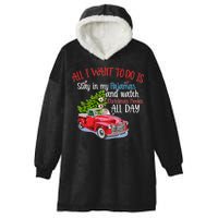 Christmas Movies And Pajamas Hooded Wearable Blanket