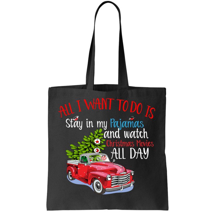 Christmas Movies And Pajamas Tote Bag