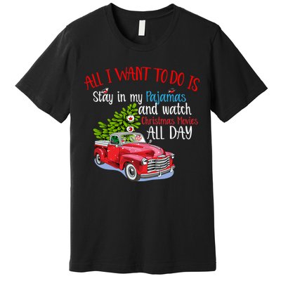 Christmas Movies And Pajamas Premium T-Shirt