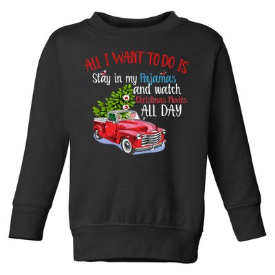 Christmas Movies And Pajamas Toddler Sweatshirt