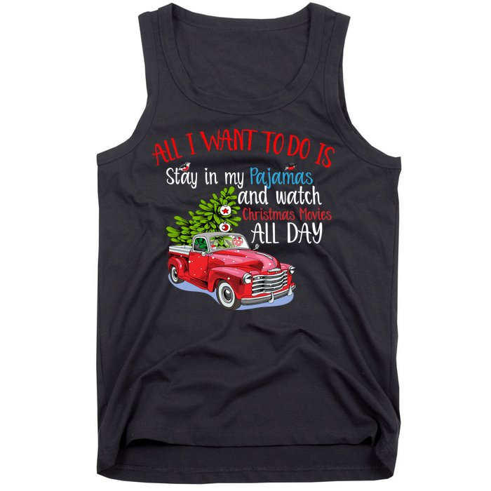 Christmas Movies And Pajamas Tank Top