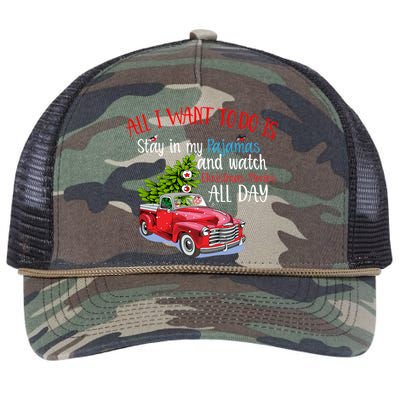 Christmas Movies And Pajamas Retro Rope Trucker Hat Cap