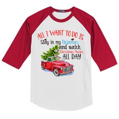 Christmas Movies And Pajamas Kids Colorblock Raglan Jersey