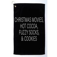 Christmas Movies Hot Cocoa Fuzzy Socks & Cookies Golf Towel