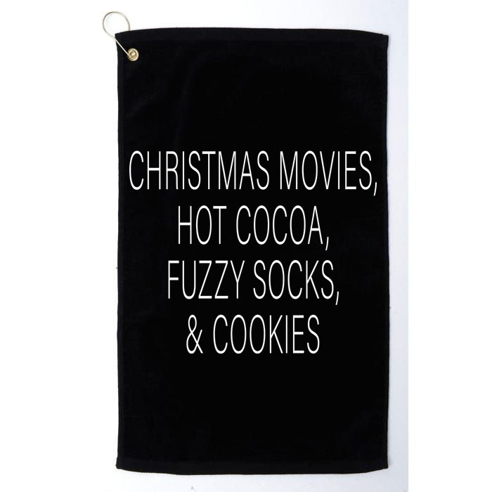 Christmas Movies Hot Cocoa Fuzzy Socks & Cookies Golf Towel