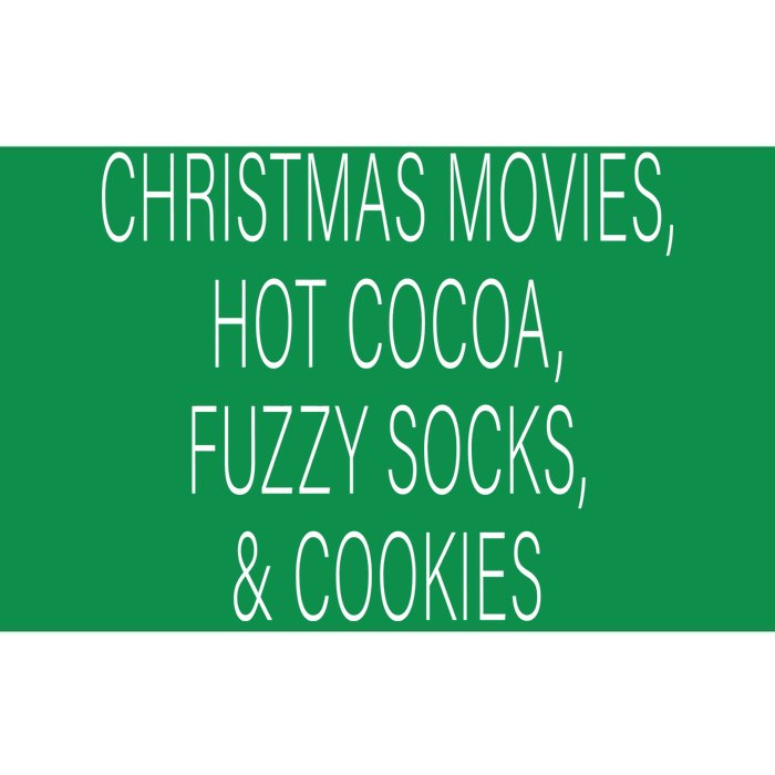 Christmas Movies Hot Cocoa Fuzzy Socks & Cookies Bumper Sticker