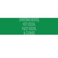 Christmas Movies Hot Cocoa Fuzzy Socks & Cookies Bumper Sticker