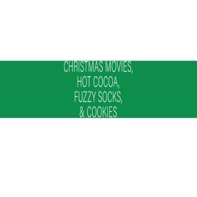 Christmas Movies Hot Cocoa Fuzzy Socks & Cookies Bumper Sticker