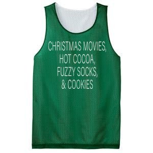 Christmas Movies Hot Cocoa Fuzzy Socks & Cookies Mesh Reversible Basketball Jersey Tank