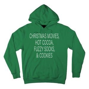 Christmas Movies Hot Cocoa Fuzzy Socks & Cookies Tall Hoodie