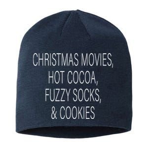 Christmas Movies Hot Cocoa Fuzzy Socks & Cookies Sustainable Beanie