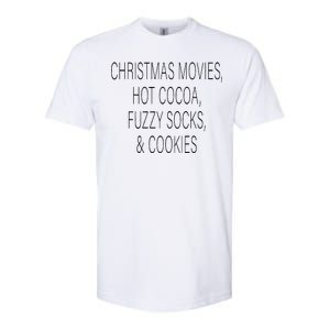 Christmas Movies Hot Cocoa Fuzzy Socks & Cookies Softstyle CVC T-Shirt