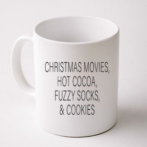 Christmas Movies Hot Cocoa Fuzzy Socks & Cookies Coffee Mug