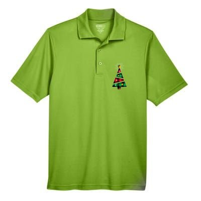 Christmas Multi Plaid Tree Men's Origin Performance Piqué Polo