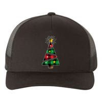 Christmas Multi Plaid Tree Yupoong Adult 5-Panel Trucker Hat