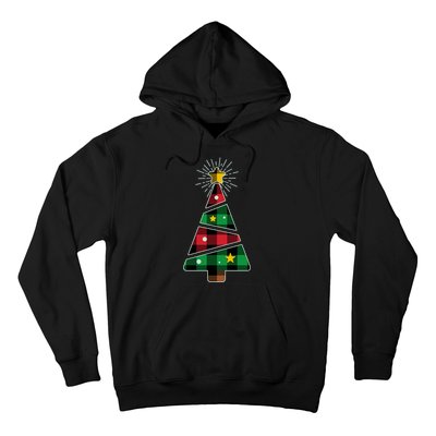 Christmas Multi Plaid Tree Hoodie