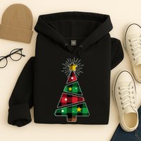 Christmas Multi Plaid Tree Hoodie