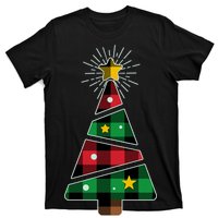 Christmas Multi Plaid Tree T-Shirt