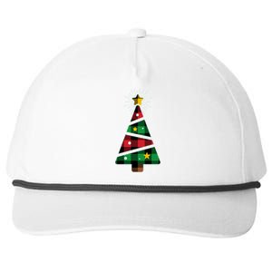 Christmas Multi Plaid Tree Snapback Five-Panel Rope Hat