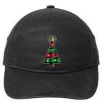 Christmas Multi Plaid Tree 7-Panel Snapback Hat