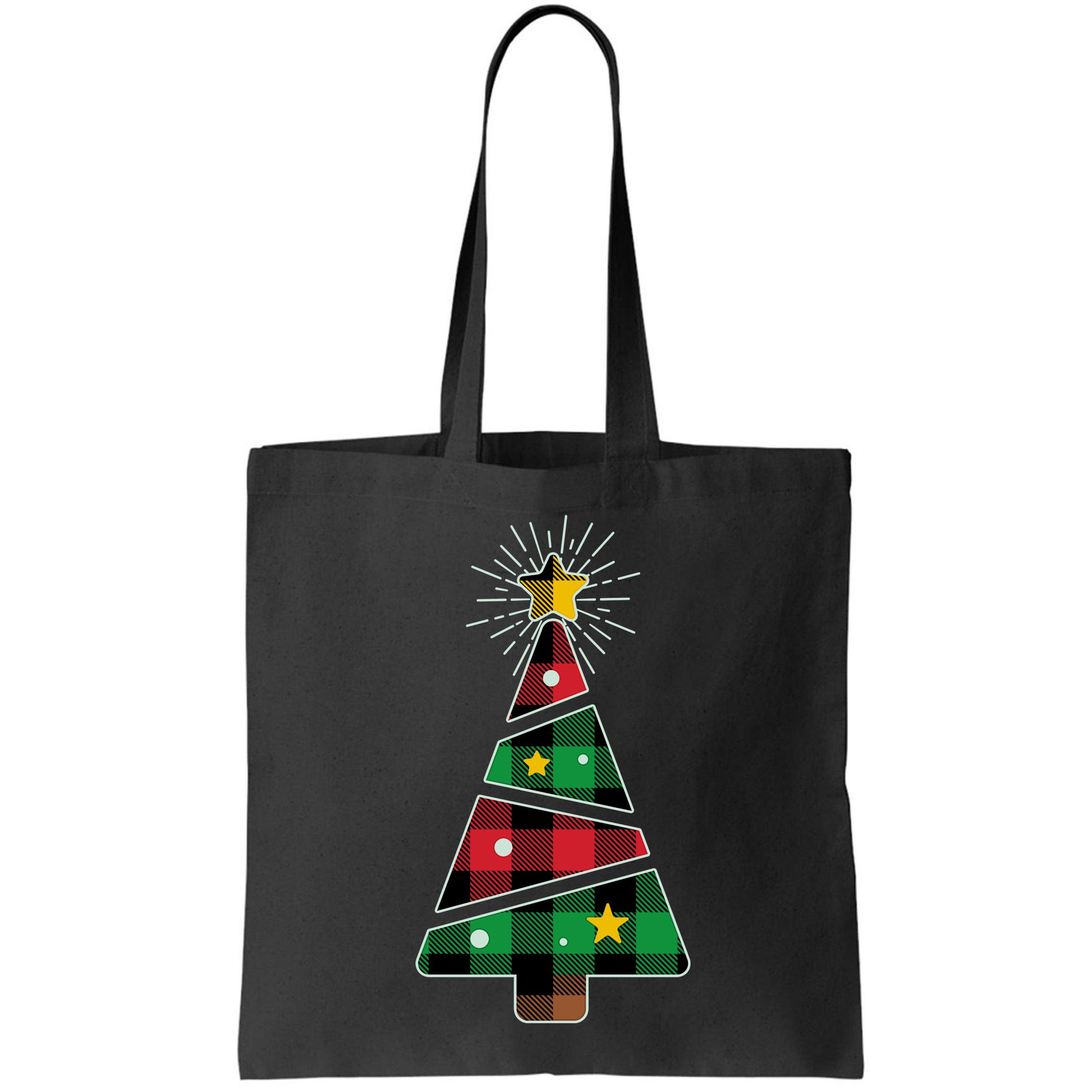Christmas Multi Plaid Tree Bag