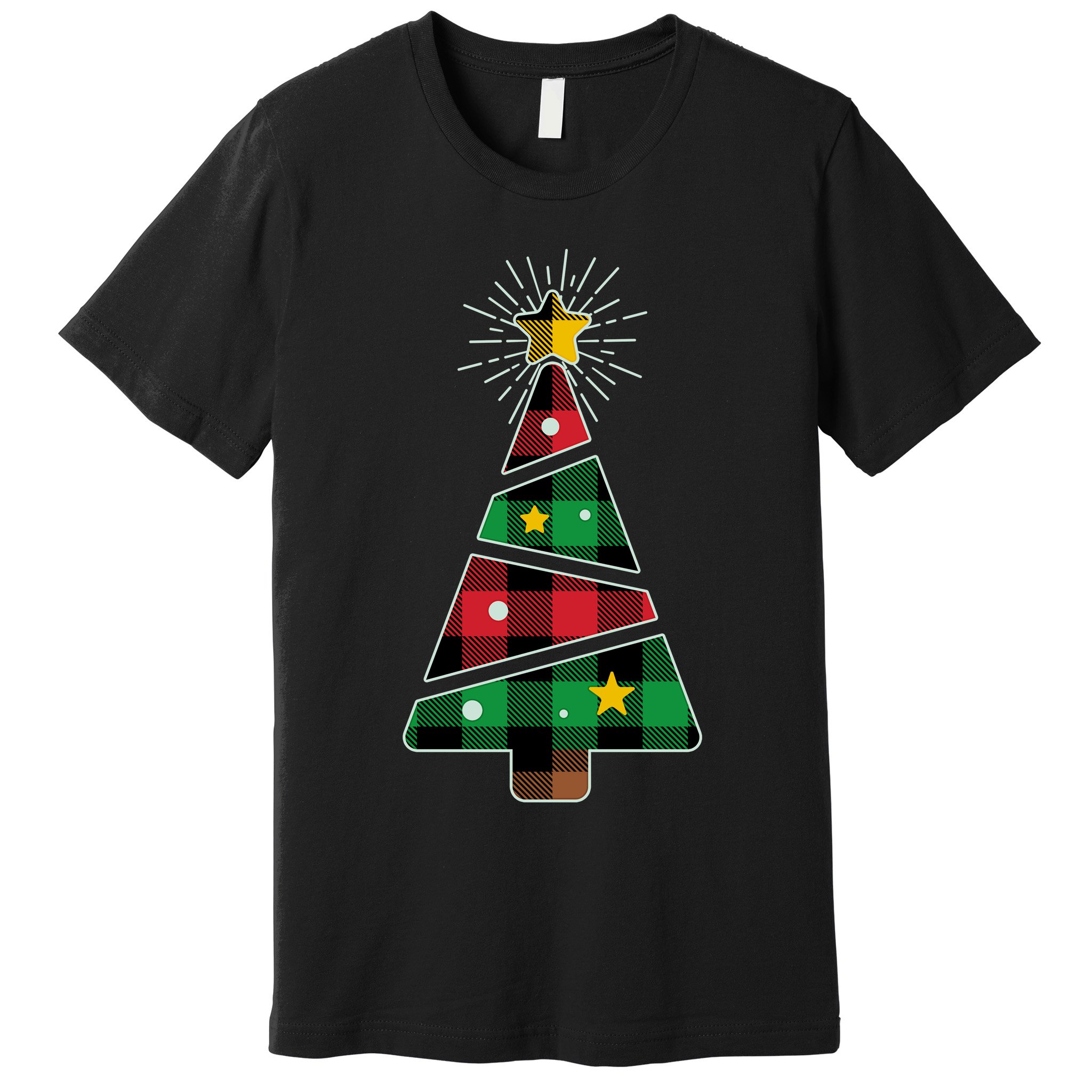 Christmas Multi Plaid Tree Premium T-Shirt