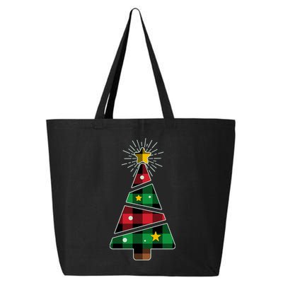 Christmas Multi Plaid Tree 25L Jumbo Tote