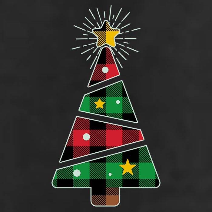 Christmas Multi Plaid Tree 25L Jumbo Tote