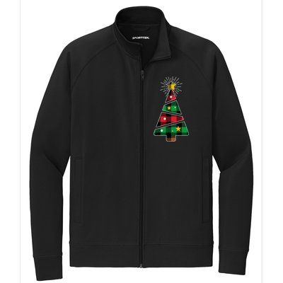 Christmas Multi Plaid Tree Stretch Full-Zip Cadet Jacket