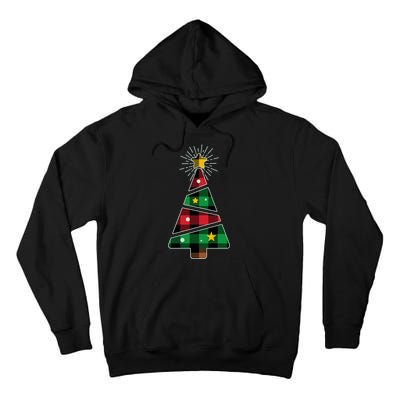 Christmas Multi Plaid Tree Tall Hoodie