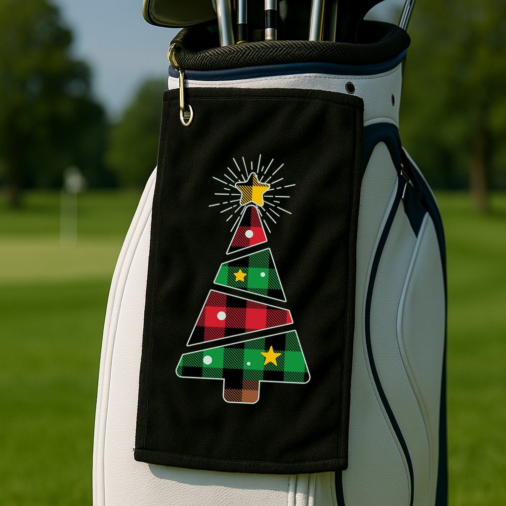 Christmas Multi Plaid Tree Golf Towel