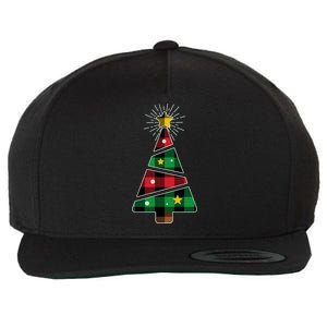 Christmas Multi Plaid Tree Wool Snapback Cap