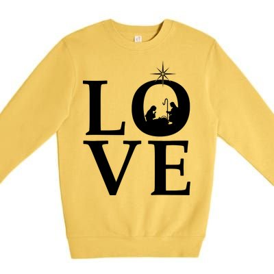 Christmas Nativity LOVE Premium Crewneck Sweatshirt