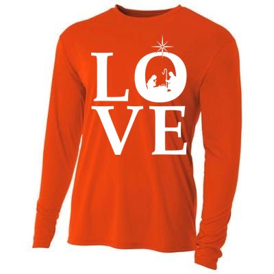 Christmas Nativity LOVE Cooling Performance Long Sleeve Crew