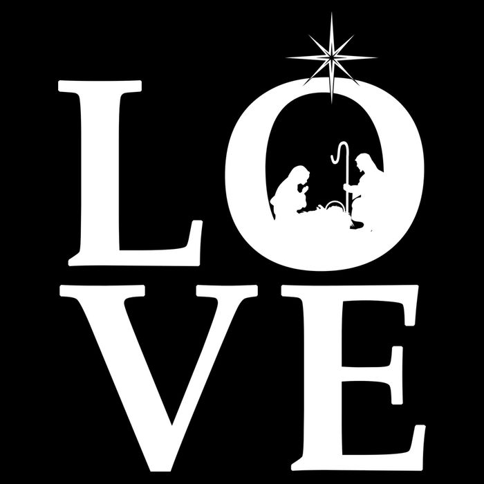Christmas Nativity LOVE Drawstring Bag