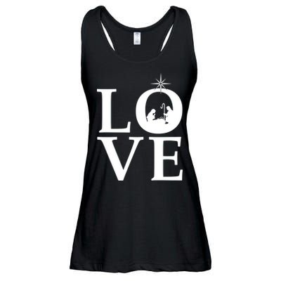 Christmas Nativity LOVE Ladies Essential Flowy Tank