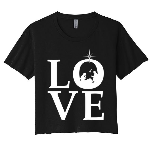 Christmas Nativity LOVE Crop Top