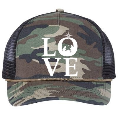 Christmas Nativity LOVE Retro Rope Trucker Hat Cap