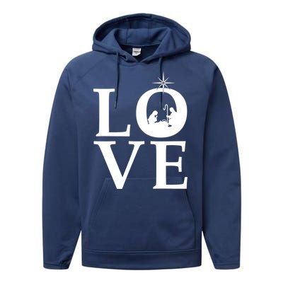 Christmas Nativity LOVE Performance Fleece Hoodie