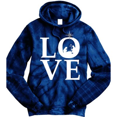 Christmas Nativity LOVE Tie Dye Hoodie