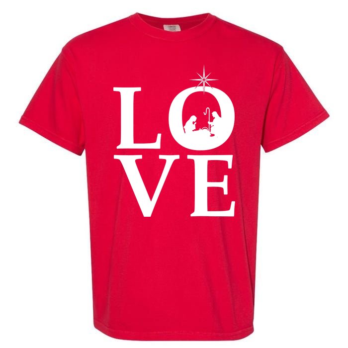 Christmas Nativity LOVE Garment-Dyed Heavyweight T-Shirt